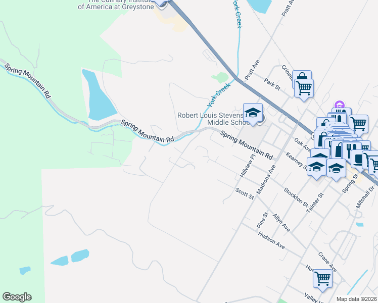 map of restaurants, bars, coffee shops, grocery stores, and more near 1977 Vineyard Avenue in Saint Helena