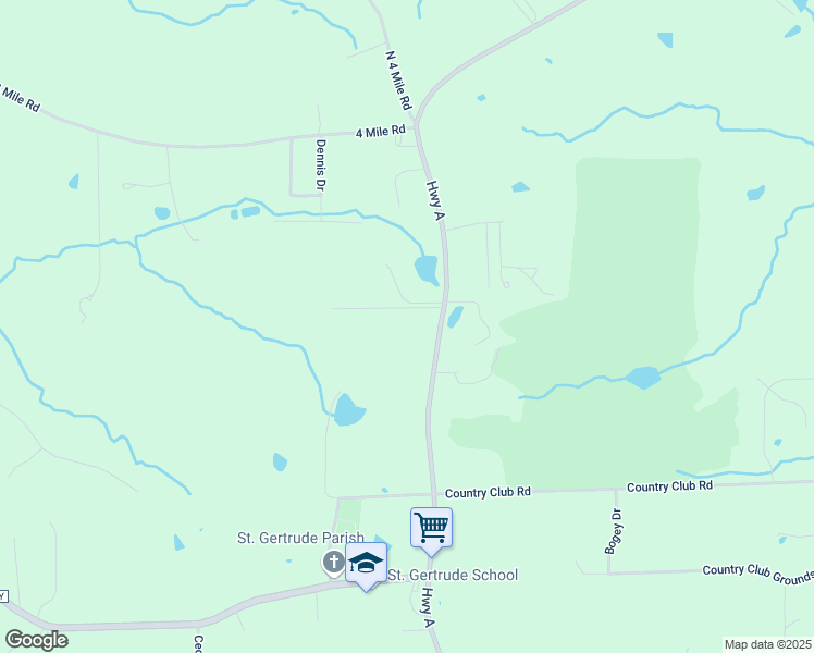 map of restaurants, bars, coffee shops, grocery stores, and more near 2923 Highway A in Washington