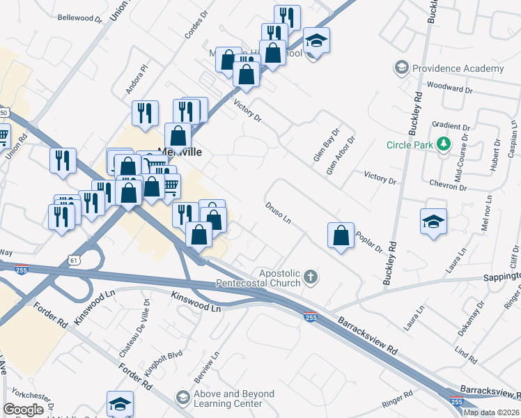 map of restaurants, bars, coffee shops, grocery stores, and more near in 