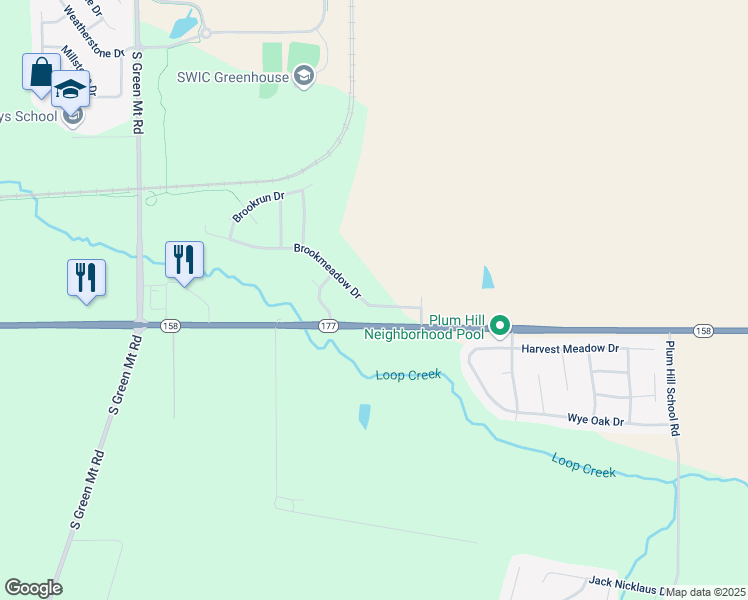 map of restaurants, bars, coffee shops, grocery stores, and more near 2826 Brookmeadow Drive in Belleville