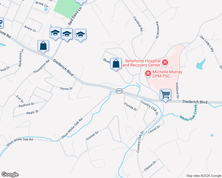 map of restaurants, bars, coffee shops, grocery stores, and more near 100-198 Dowler St in Russell