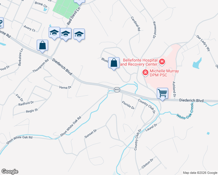map of restaurants, bars, coffee shops, grocery stores, and more near 100-198 Dowler St in Russell