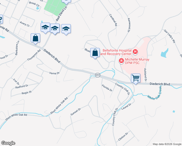 map of restaurants, bars, coffee shops, grocery stores, and more near 100-198 Dowler St in Russell