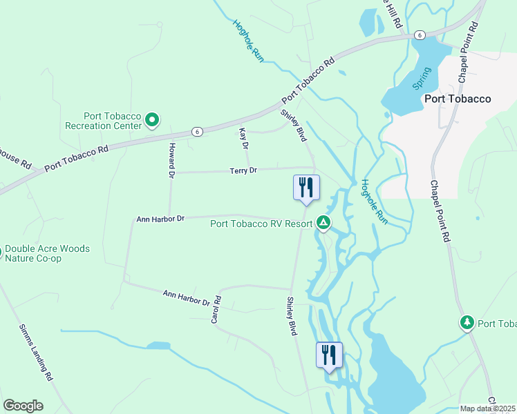 map of restaurants, bars, coffee shops, grocery stores, and more near 7796 Ann Harbor Drive in Port Tobacco