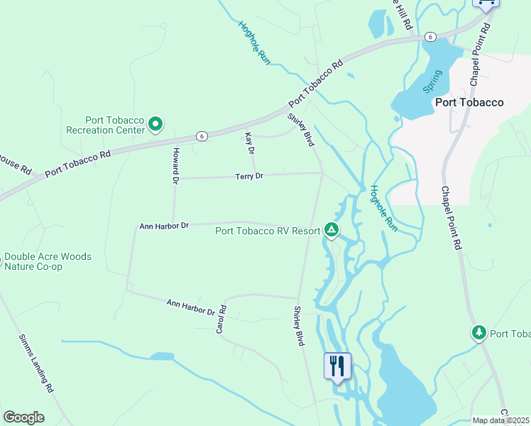 map of restaurants, bars, coffee shops, grocery stores, and more near 7796 Ann Harbor Drive in Port Tobacco
