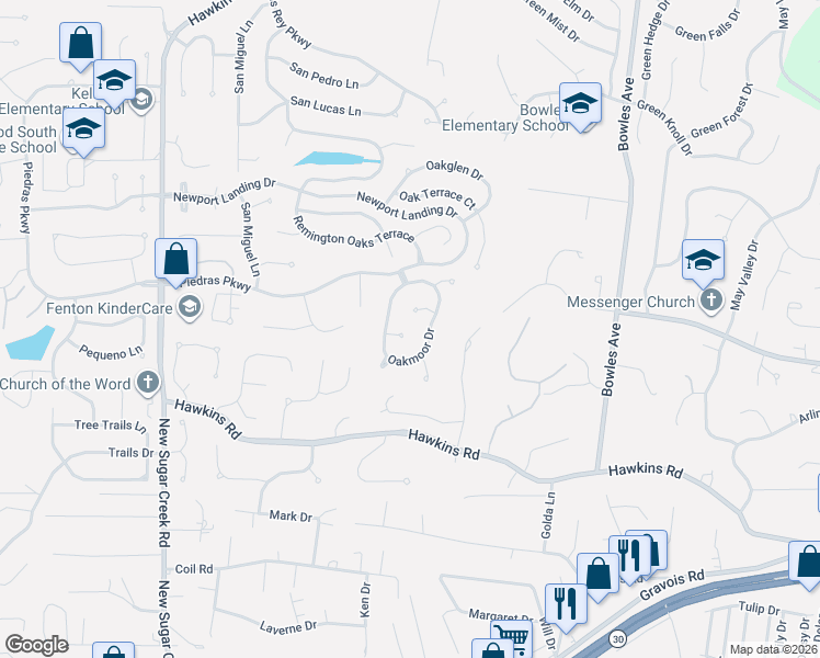 map of restaurants, bars, coffee shops, grocery stores, and more near 911 Windgate Court in Fenton