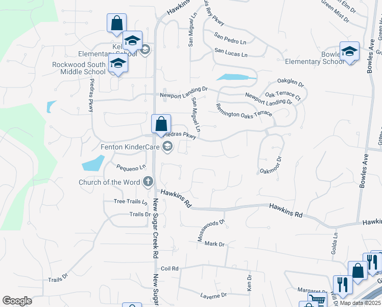map of restaurants, bars, coffee shops, grocery stores, and more near 1129 Nido Lane in Fenton