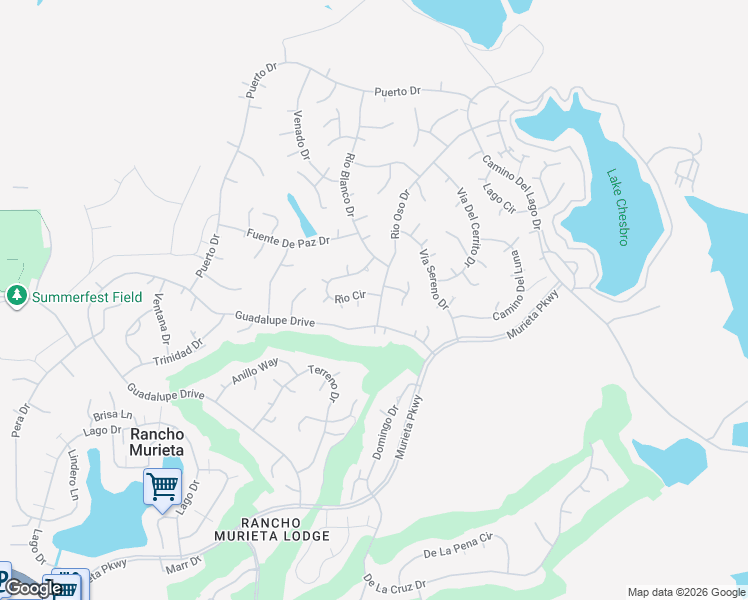 map of restaurants, bars, coffee shops, grocery stores, and more near 15076 Rio Circle in Rancho Murieta
