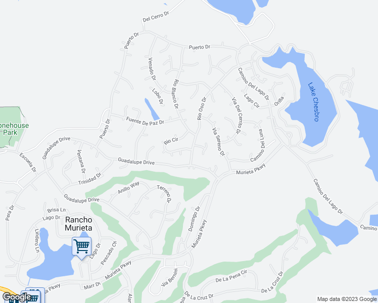 map of restaurants, bars, coffee shops, grocery stores, and more near 6610 Rio Oso Drive in Rancho Murieta