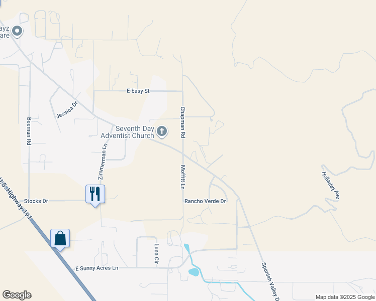 map of restaurants, bars, coffee shops, grocery stores, and more near 4601-4621 S Spanish Valley Dr in Moab