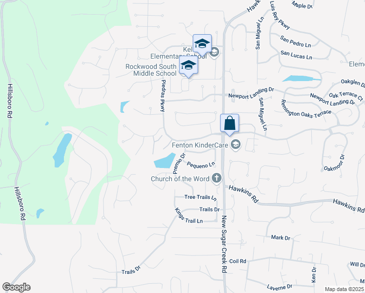 map of restaurants, bars, coffee shops, grocery stores, and more near 1494 Premio Drive in Fenton