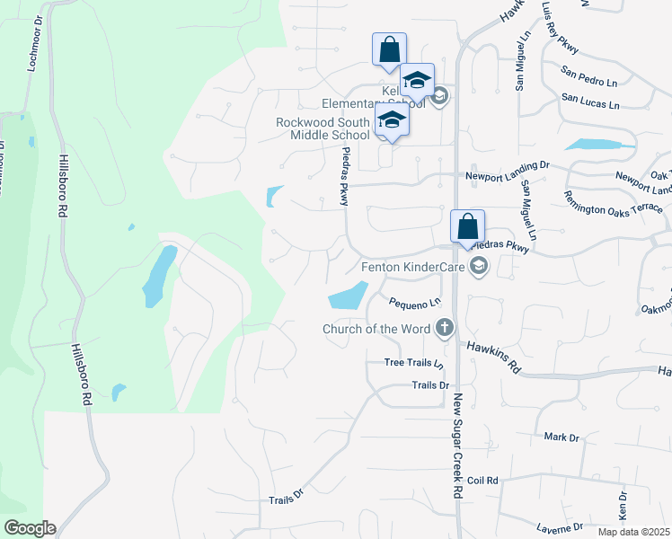 map of restaurants, bars, coffee shops, grocery stores, and more near 1486 Durango Court in Fenton