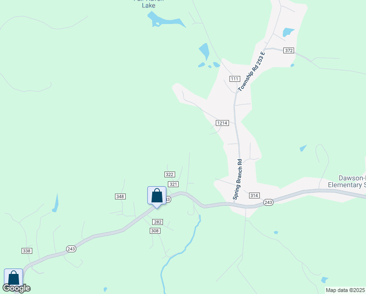 map of restaurants, bars, coffee shops, grocery stores, and more near 198 Township Road 321 in Ironton
