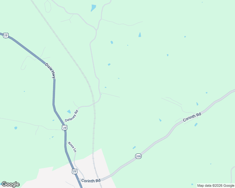 map of restaurants, bars, coffee shops, grocery stores, and more near 1650 Blanchet Road in Corinth