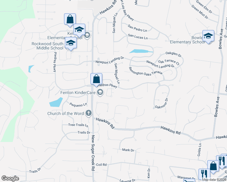 map of restaurants, bars, coffee shops, grocery stores, and more near 1089 Caballo Court in Fenton
