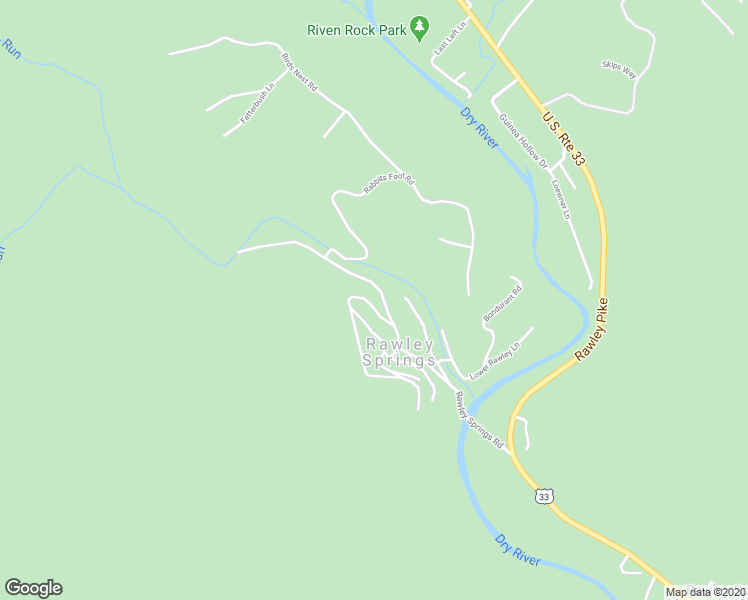 map of restaurants, bars, coffee shops, grocery stores, and more near 11900 Upper Rawley Trail in Hinton