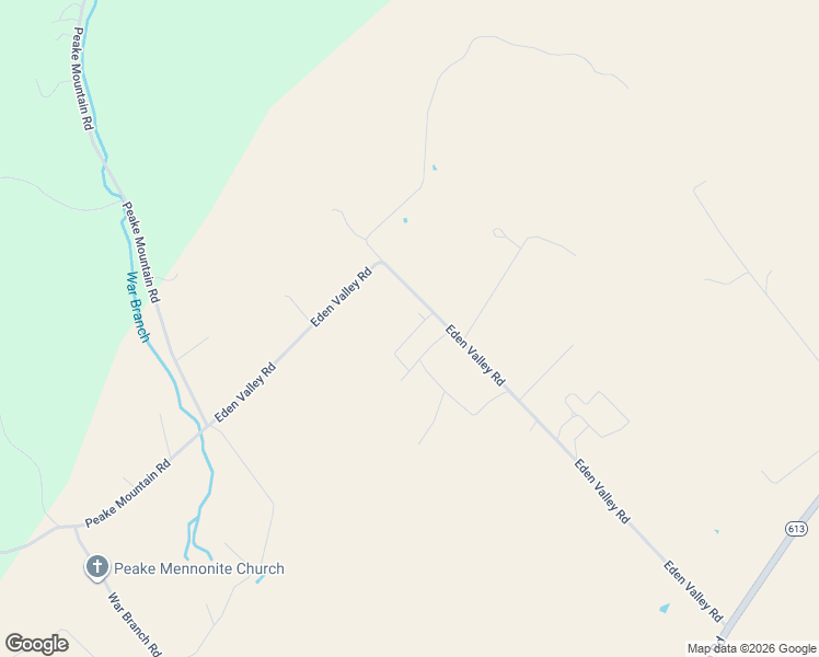 map of restaurants, bars, coffee shops, grocery stores, and more near 8423 Eden Valley Road in Harrisonburg