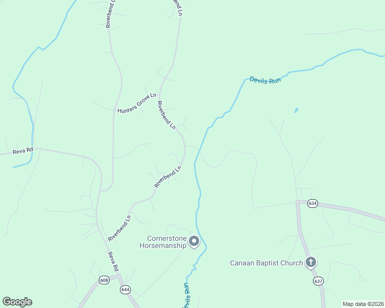 map of restaurants, bars, coffee shops, grocery stores, and more near 6215 Riverbend Lane in Reva