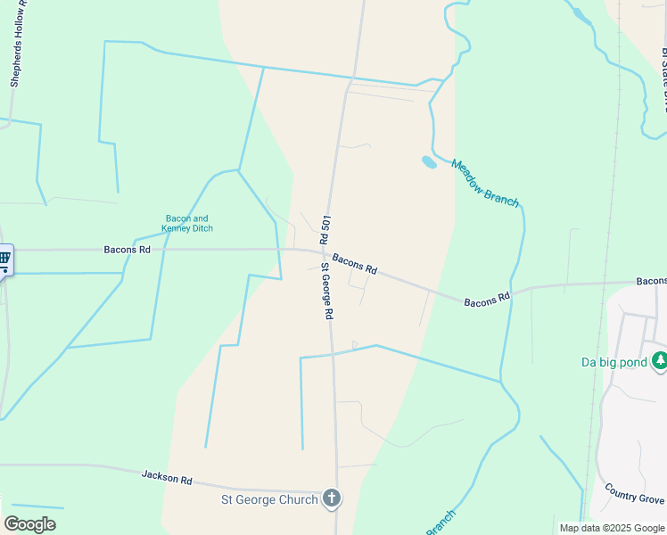 map of restaurants, bars, coffee shops, grocery stores, and more near 34504 Saint George Road in Laurel