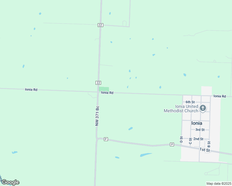 map of restaurants, bars, coffee shops, grocery stores, and more near 38800 Highway Zz in Ionia