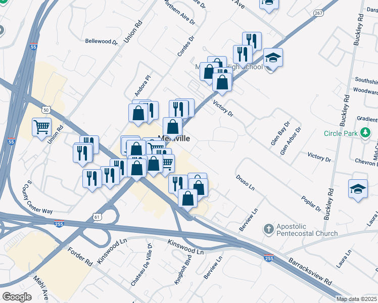 map of restaurants, bars, coffee shops, grocery stores, and more near 1209 Covington Manor Lane in St. Louis