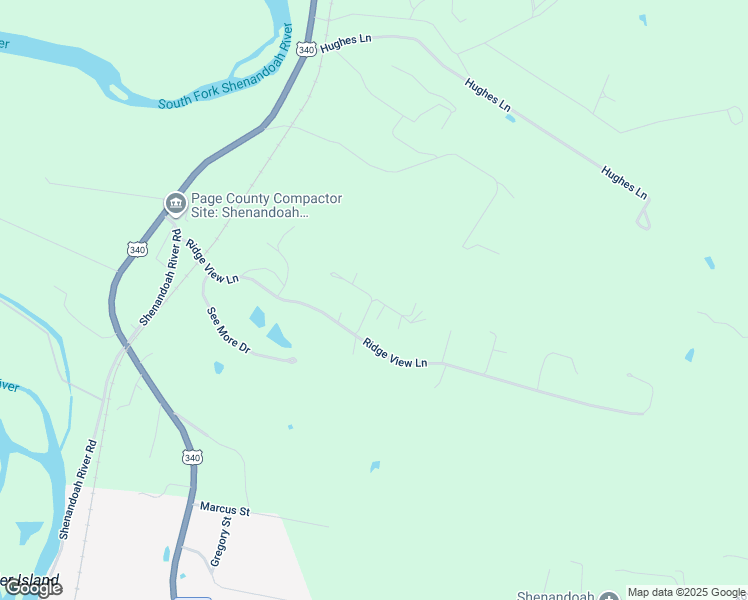 map of restaurants, bars, coffee shops, grocery stores, and more near 123 Minna Drive in Shenandoah