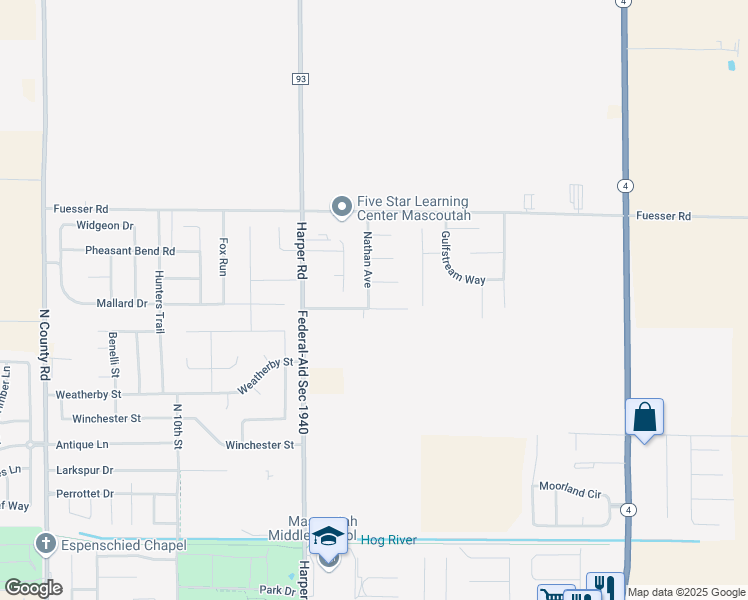 map of restaurants, bars, coffee shops, grocery stores, and more near 1870 Nathan Avenue in Mascoutah