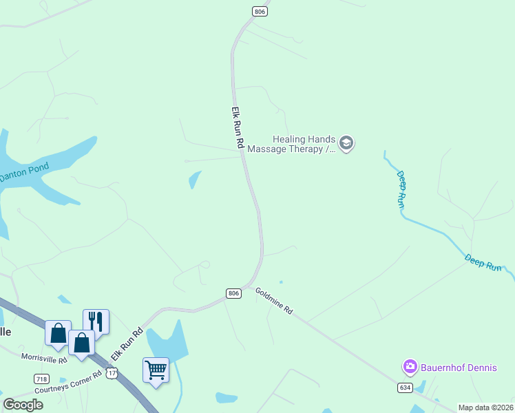 map of restaurants, bars, coffee shops, grocery stores, and more near 13151 Elk Run Road in Bealeton