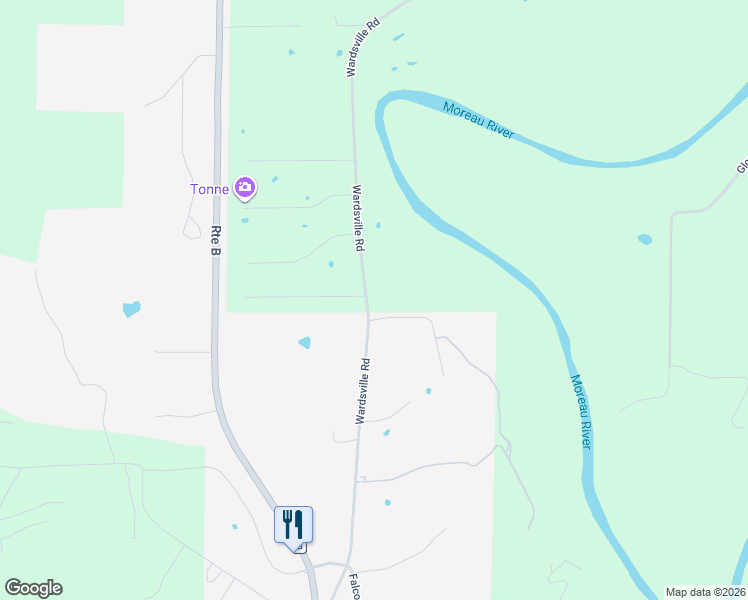 map of restaurants, bars, coffee shops, grocery stores, and more near 5109 Wardsville Road in Jefferson City