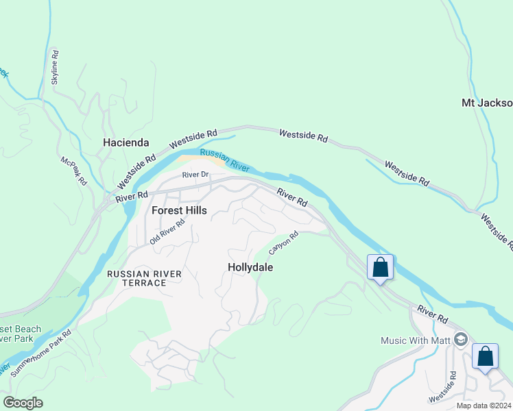 map of restaurants, bars, coffee shops, grocery stores, and more near 10301 Field Lane in Forestville