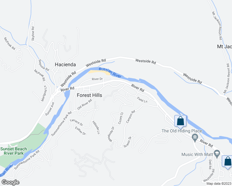 map of restaurants, bars, coffee shops, grocery stores, and more near 10342 Woodside Drive in Forestville