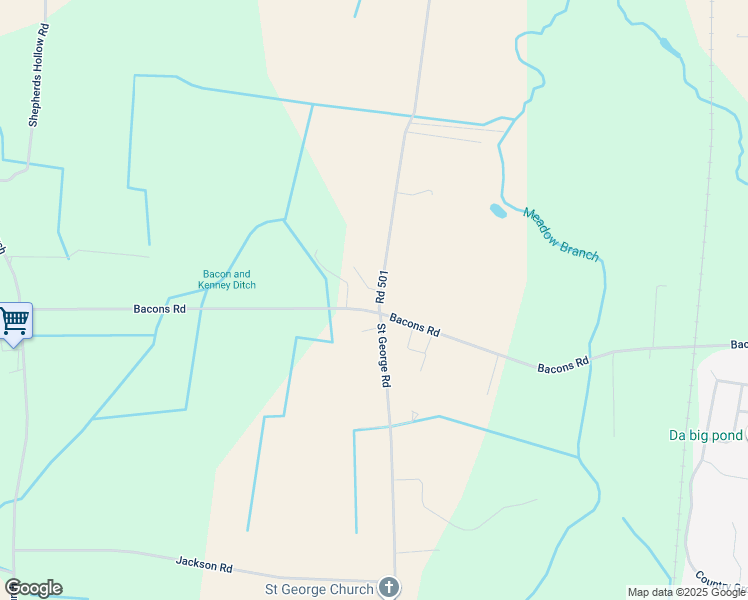 map of restaurants, bars, coffee shops, grocery stores, and more near 34504 Saint George Road in Laurel