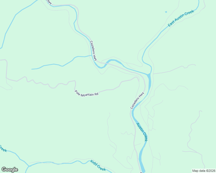 map of restaurants, bars, coffee shops, grocery stores, and more near 15657 Pole Mountain Road in Cazadero