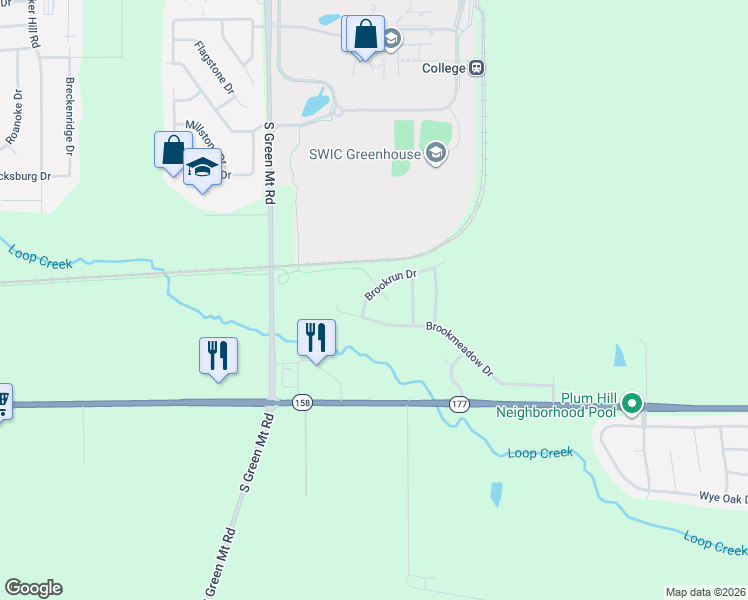 map of restaurants, bars, coffee shops, grocery stores, and more near 245 Brook Manor Court in Belleville