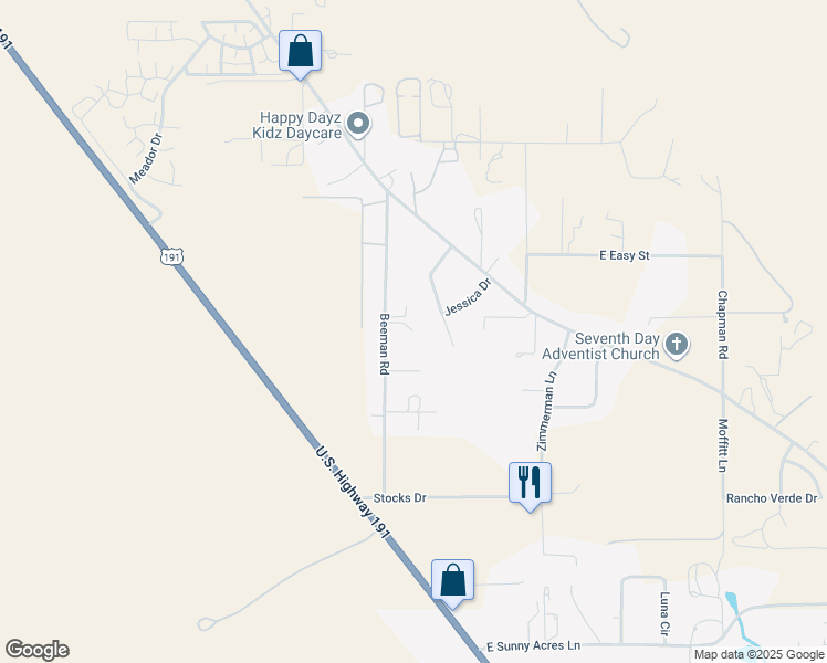map of restaurants, bars, coffee shops, grocery stores, and more near 4050 East Querencia Court in Moab