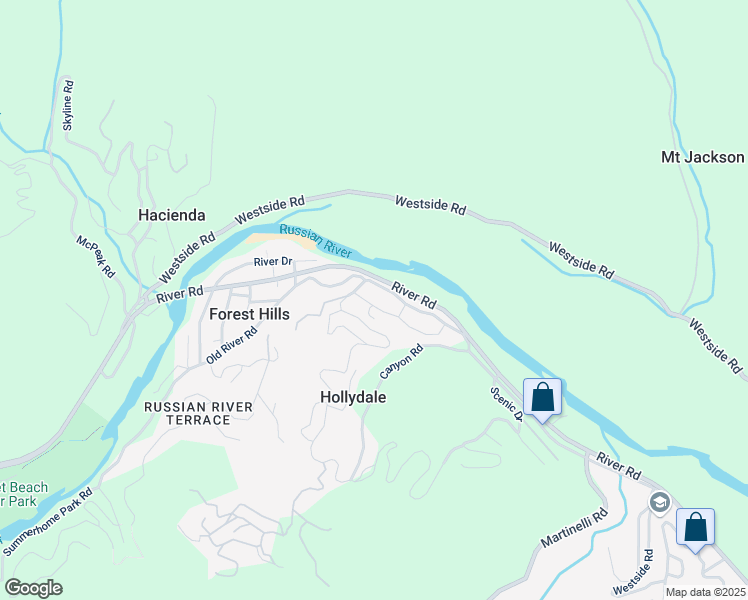 map of restaurants, bars, coffee shops, grocery stores, and more near 10300 Field Lane in Forestville