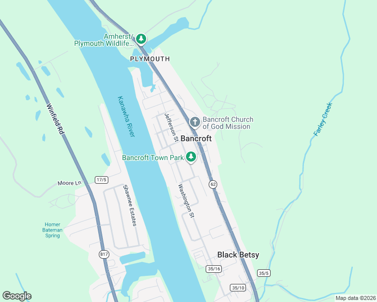 map of restaurants, bars, coffee shops, grocery stores, and more near 120 Railroad St in Bancroft