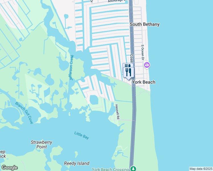 map of restaurants, bars, coffee shops, grocery stores, and more near 34979 Todd Drive in Bethany Beach