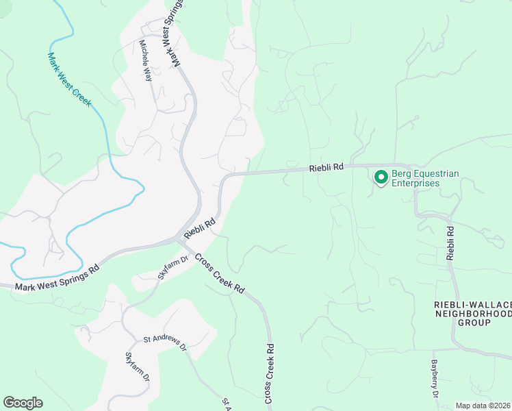 map of restaurants, bars, coffee shops, grocery stores, and more near 1360 Riebli Road in Santa Rosa