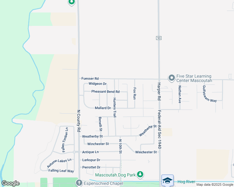 map of restaurants, bars, coffee shops, grocery stores, and more near 7 Pheasant Bend Road in Mascoutah