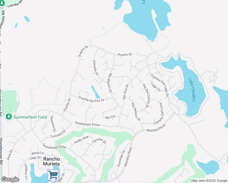 map of restaurants, bars, coffee shops, grocery stores, and more near 6417 Rio Blanco Drive in Rancho Murieta