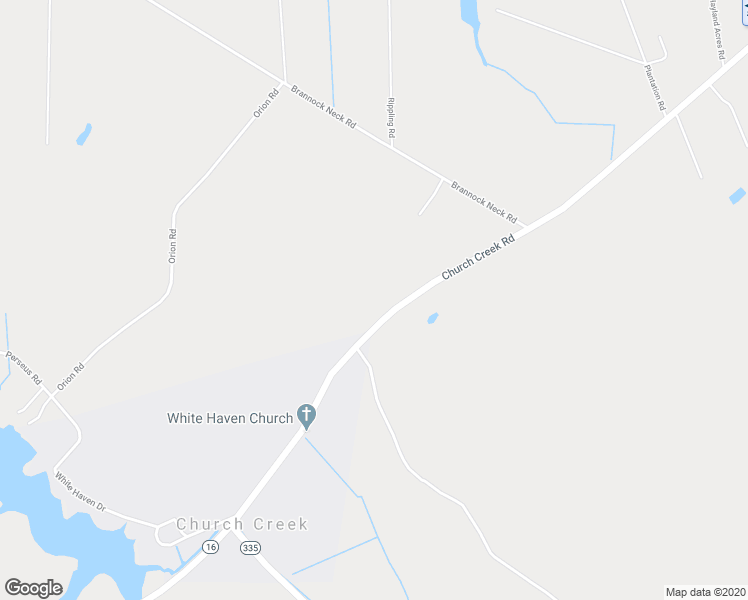 map of restaurants, bars, coffee shops, grocery stores, and more near 1954 Church Creek Road in Cambridge