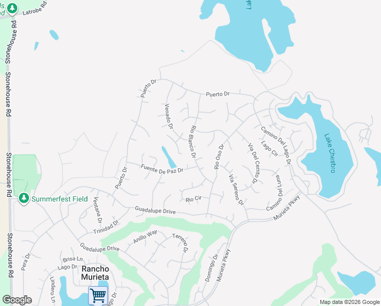 map of restaurants, bars, coffee shops, grocery stores, and more near 6417 Rio Blanco Drive in Rancho Murieta
