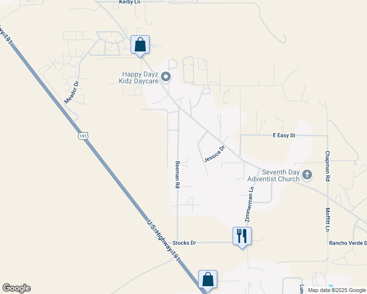 map of restaurants, bars, coffee shops, grocery stores, and more near 4163 South Beeman Road in Moab