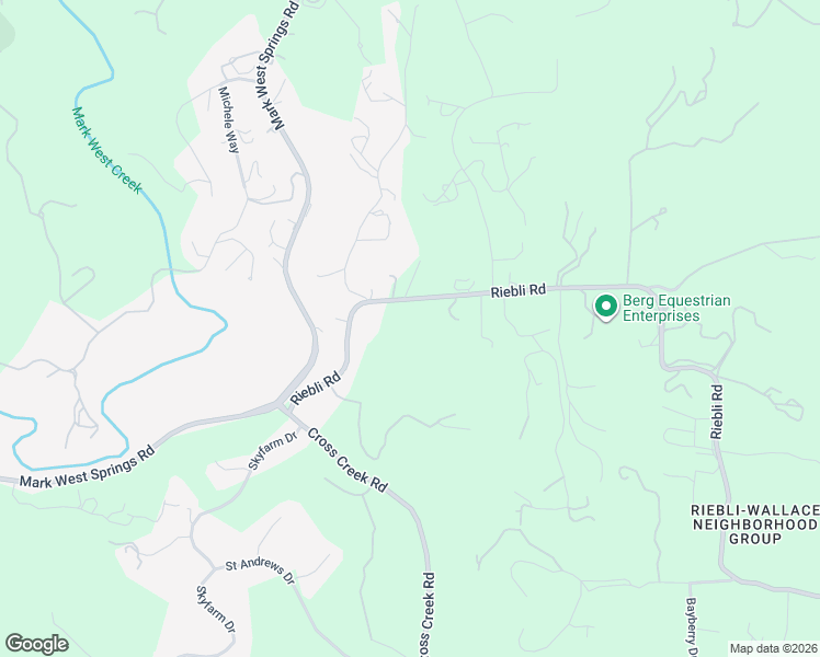 map of restaurants, bars, coffee shops, grocery stores, and more near 1360 Riebli Road in Santa Rosa