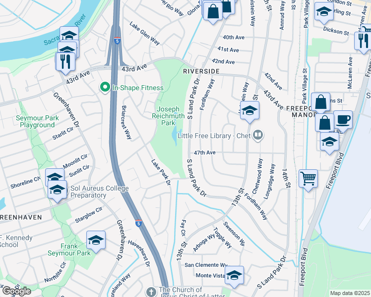 6390 South Land Park Drive, Sacramento CA Walk Score