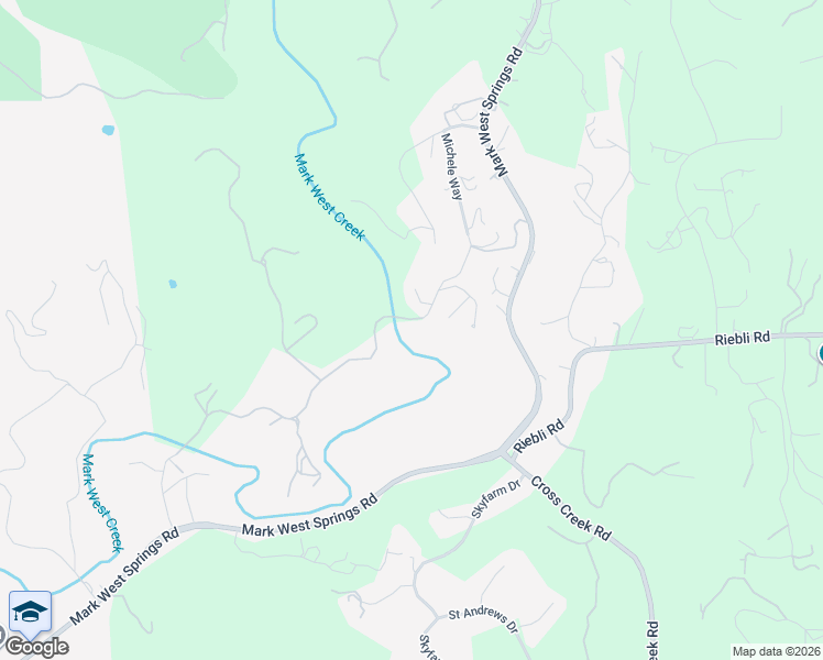 map of restaurants, bars, coffee shops, grocery stores, and more near 1010 Quietwater Road in Santa Rosa