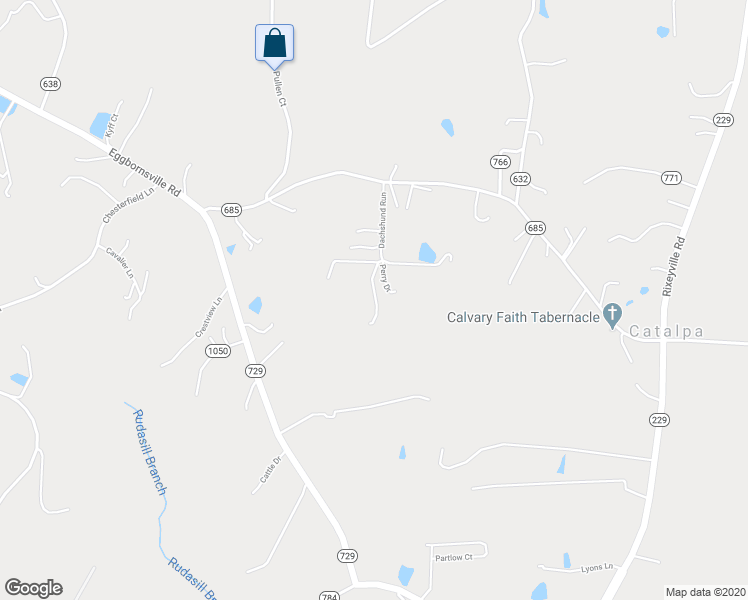 map of restaurants, bars, coffee shops, grocery stores, and more near 13474 Dachshund Run in Culpeper