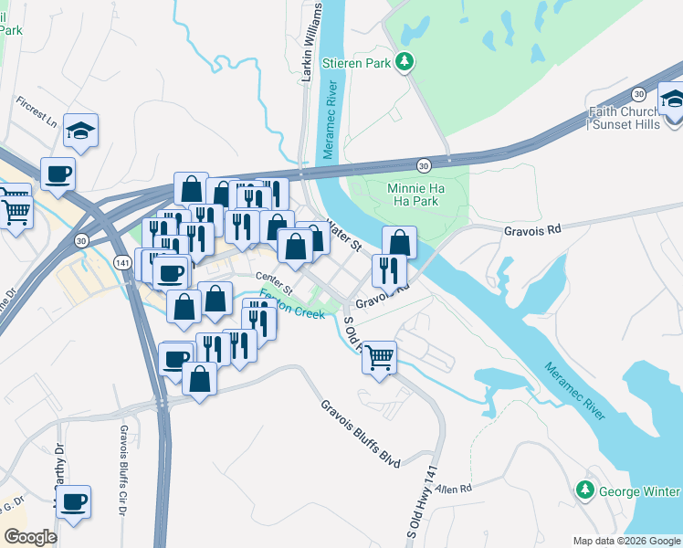 map of restaurants, bars, coffee shops, grocery stores, and more near 212 Main Street in Fenton