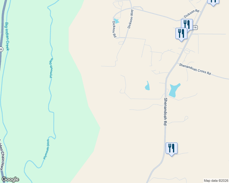 map of restaurants, bars, coffee shops, grocery stores, and more near 10721 Shenandoah Road in Plymouth